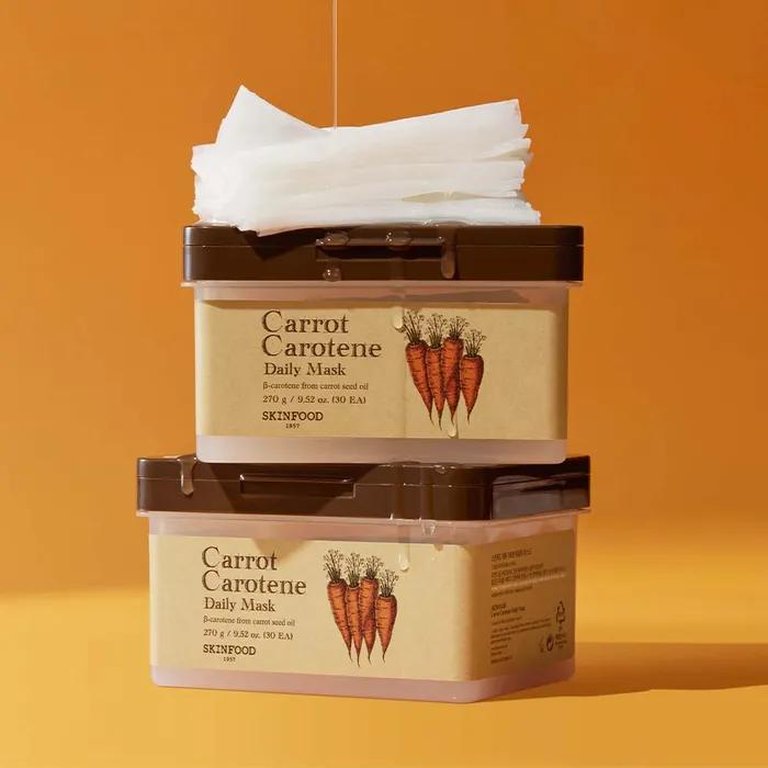 [2 pads, 3 sheets free / Moisture soothing] Carrot Carotene Daily Mask (30 sheets)
