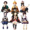 10-15cm Anime Demon Slayer Action Figure PVC Model Doll Collection Toy Car Figure Kamado Tanjiro Nezuko Sitting Ornaments