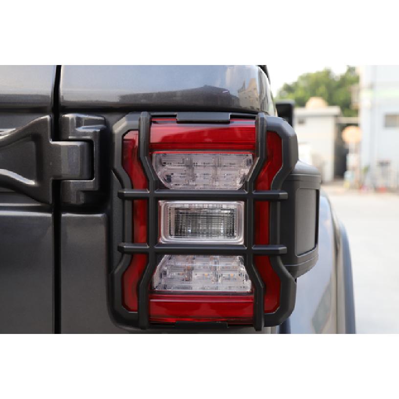 2Pc ABS Tail Light Lamp Guard Protector Cover Bezel for 2018-24 Jeep Wrangler JL