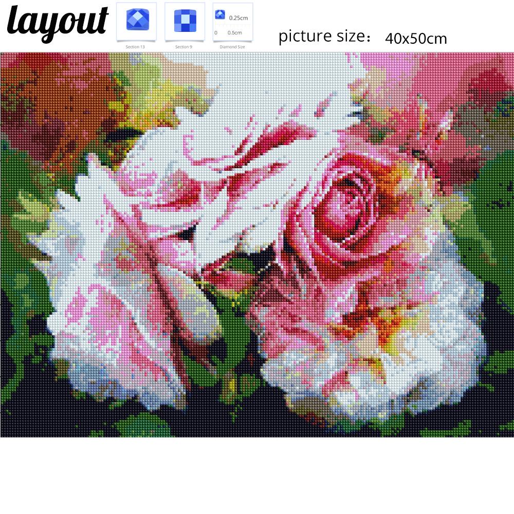 

Huacan 5D полная квадратная Алмазная вышивка крестиком цветок Алмазная мозаика растение стразы 20*30 cm