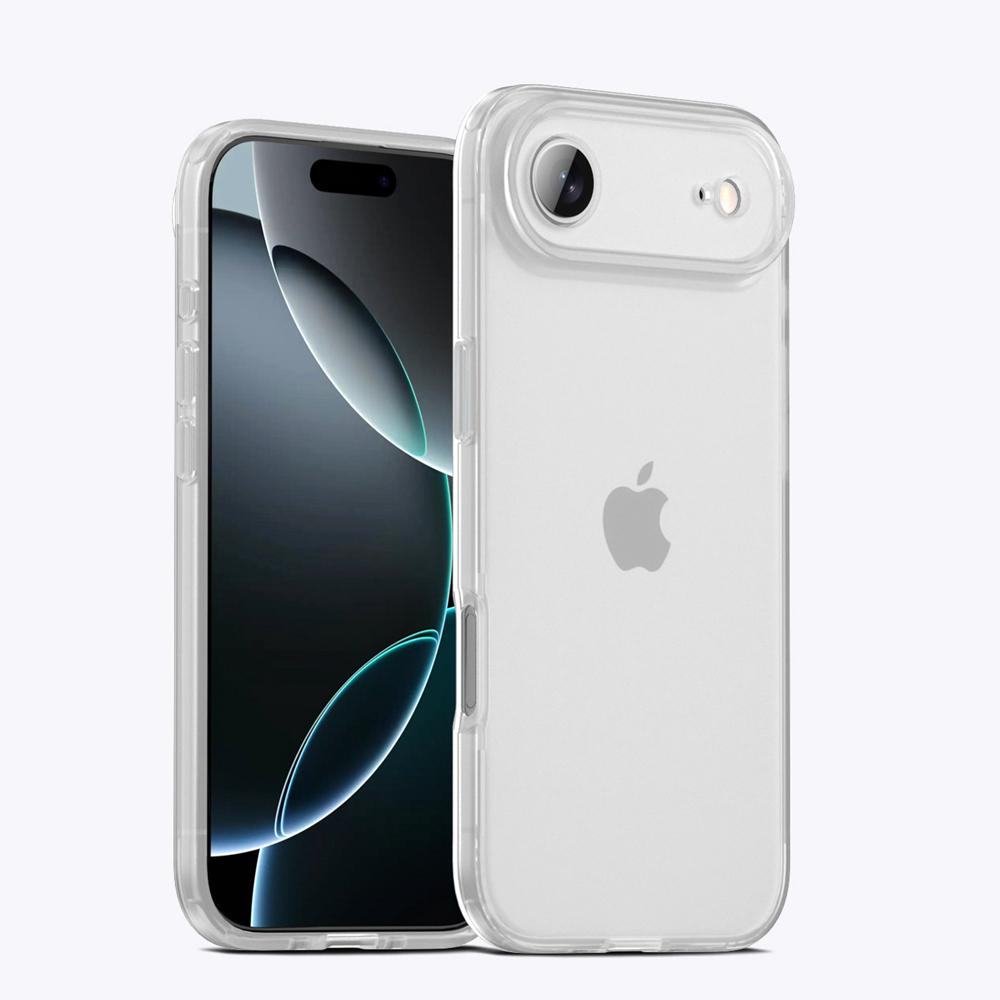 KEYSION Transparent Matte Case for iPhone 17 Air Translucent Soft Silicone+PC Shockproof Phone Back Cover for iPhone 17 Air 2025