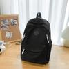 Solid Color Student Schoolbag Women's Lightweight Backpack