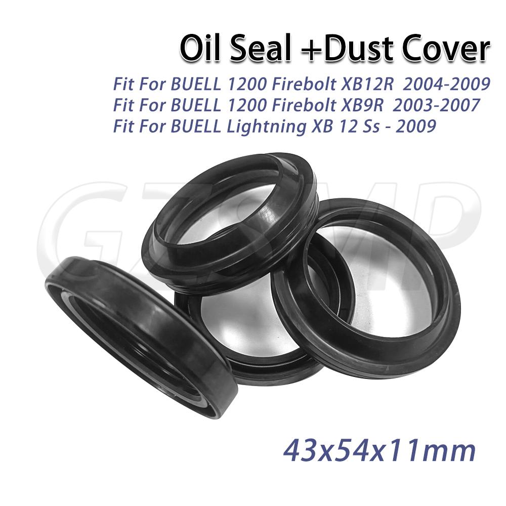 43x54x11 Front Fork Oil Seal Dust Cover Fit for BUELL 1200 Firebolt XB12R 2004-2009 XB9R 2003-2007 Lightning XB12 Ss