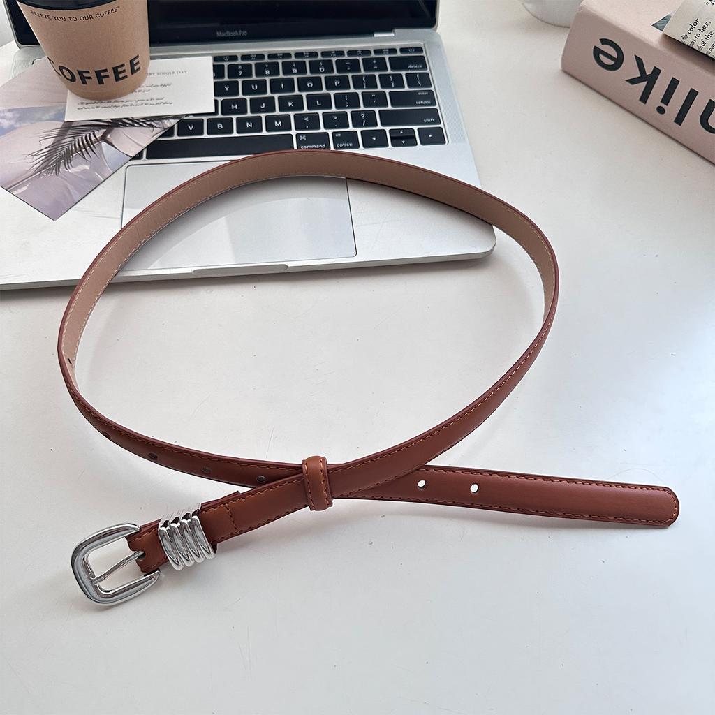 Fine Leather Belt With Skirt High-End Jeans With Waist Accessories Versatile Street Retro Belt For Women