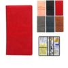 Slim Leather Suede Electronic Vehicle Registration Holder Andsand. (Red)