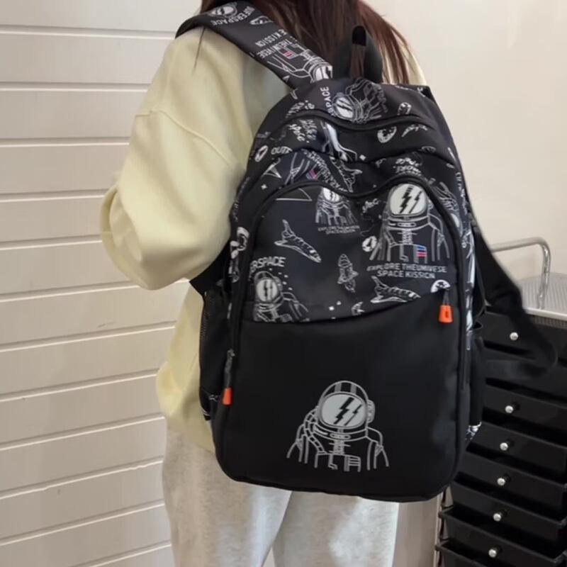 

Li Shen Trendy Print Korean Style Backpack