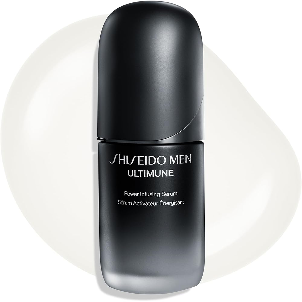 Shiseido Men's Ultimune Power Infusing Serum 50mL (Main Product) - High-performance Anti-aging Serum for Men's Skin. Citrus and Bamboo Green Scent.