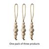 3pcs Decorative Christmas Tree Wooden Beaded String Handcrafted Christmas Tree Pendant  Festive