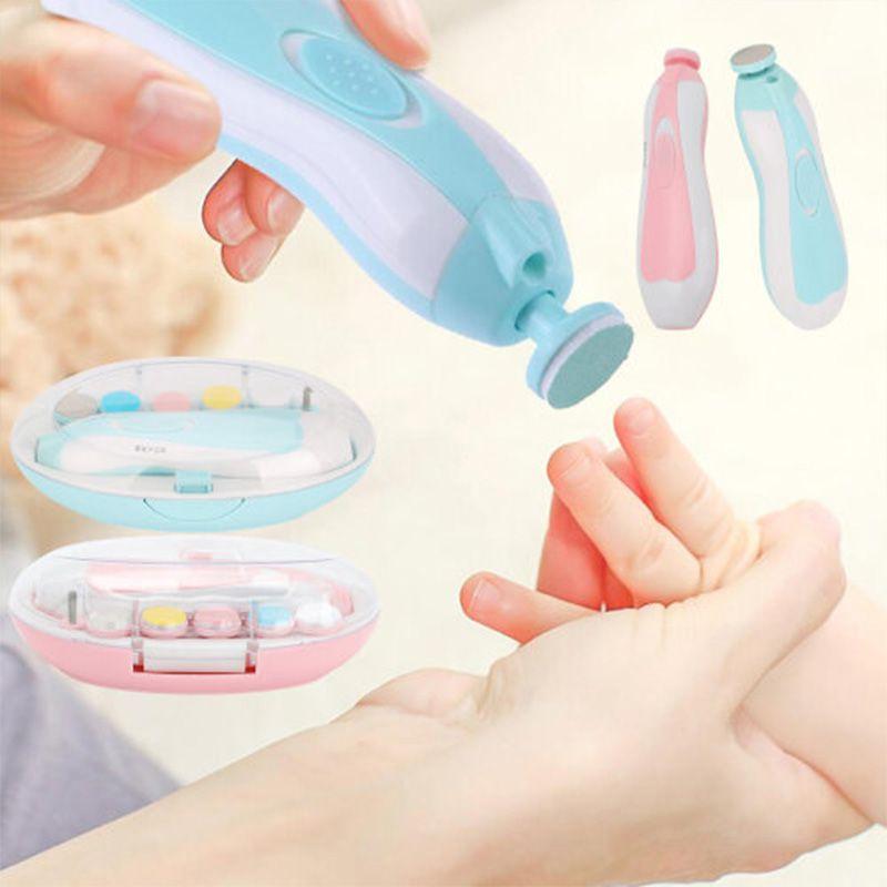 Kit de Aparador e Polidor Elétrico de Unhas de Bebê 6 em 1 Seguro e Eficaz