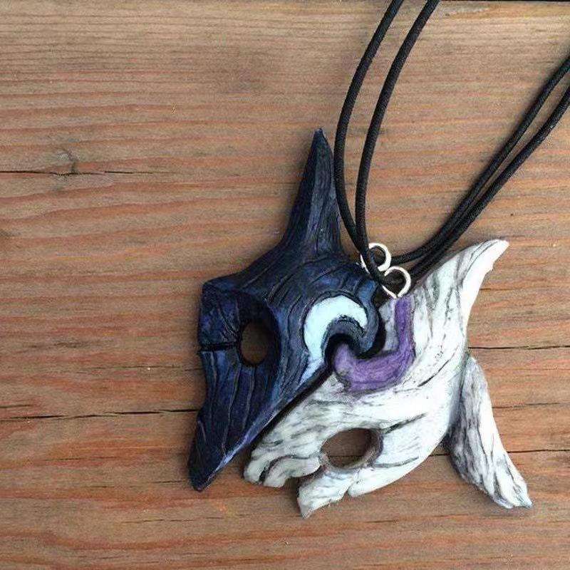 Alliance Redemption LOL Couple Necklace Gift for Girlfriend and Boyfriend Pendant Couple Clavicle Chain