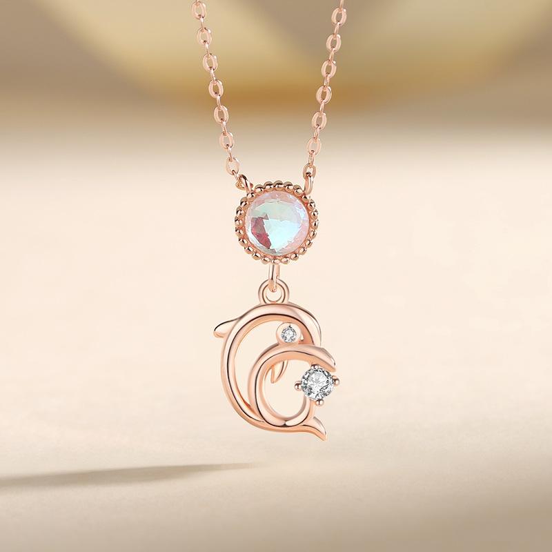 

Танциз S925 стерлингового серебра Роскошное индивидуальное ожерелье с подвеской женское классическое ожерелье прилива розового золота