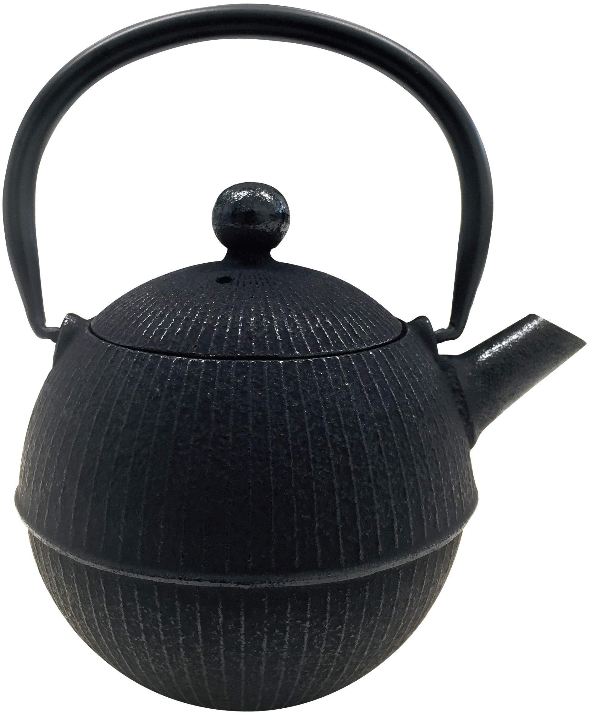 

Asahi Nambu Ironware Iron Kettle and Teapot, Black, 0.8 Liter, Miyabi T-50