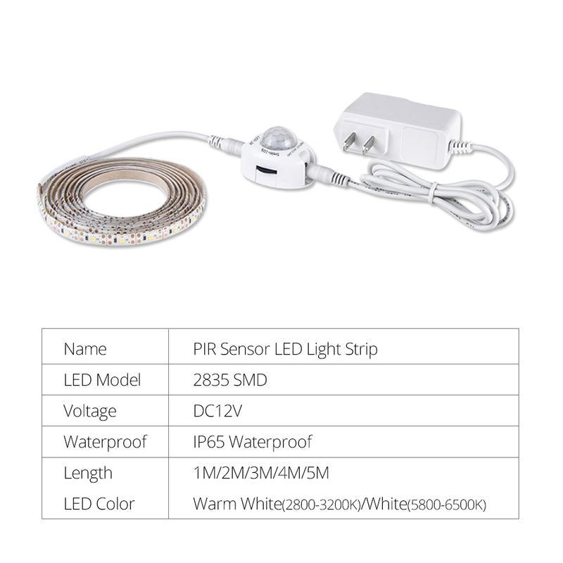 Hareket Sensörlü LED Yatak Altı Aydınlatmaları, Yatak Odası, Dolap, Kabin, Gardırop İçin Akıllı Gece Lambası