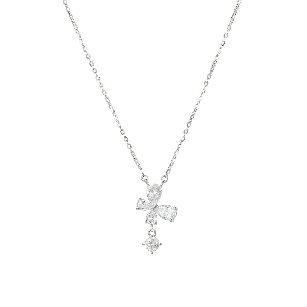 New Butterfly Necklace with Niche Design, Tassel Pendant, Simple Temperament, Collarbone Chain Accessory