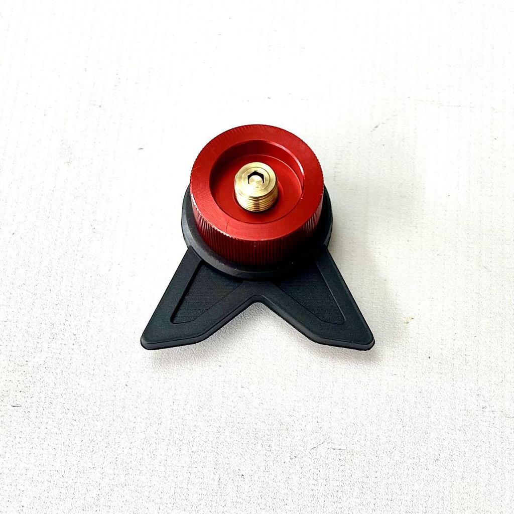 Portable Self-Locking Gas Tank Adapter with Anti-Roll Bracket for Camping Stoves
