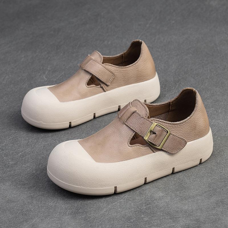Fashion GKTINOO 2025 Designer Women Flats Slip On Ladies Casual Genuine Leather Flat Handmade Women Shoes Soft Bottom Loafers