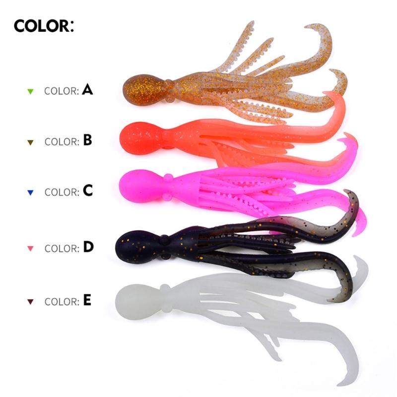 5pcs Floating Fishing Lures Squid Jig Soft Baits Silicone Artificial Baits Swimbaits Fishing Accessories