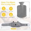 Cute PVC Hot Water Bottle Belt Soft Cartoon Waist Cover Belt Hand Warmer Wearable Warm Water Bag