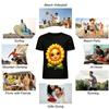 Cute Healing Sunflower Print Casual T-Shirt Pure Cotton T-shirt