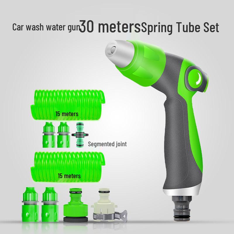 Teleskopická vysokotlaká vodní hadice a multifunkční tryska pro mytí aut a domácí použití