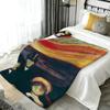 Artist E-Edvard Munch Throw Flannel Blanket Perfect for Sofa Office Bed Travel Sleep Read Relax Camping four season use