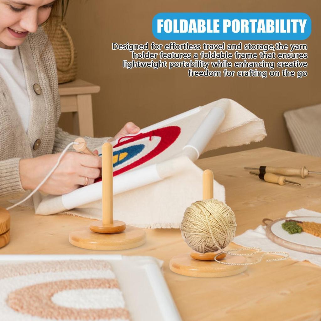 Yarn Holder For Crocheting Yarn Spinner For Weaving 360 Rotational Winder For Handcrafting Knitting Weaving Embroidery Studio
