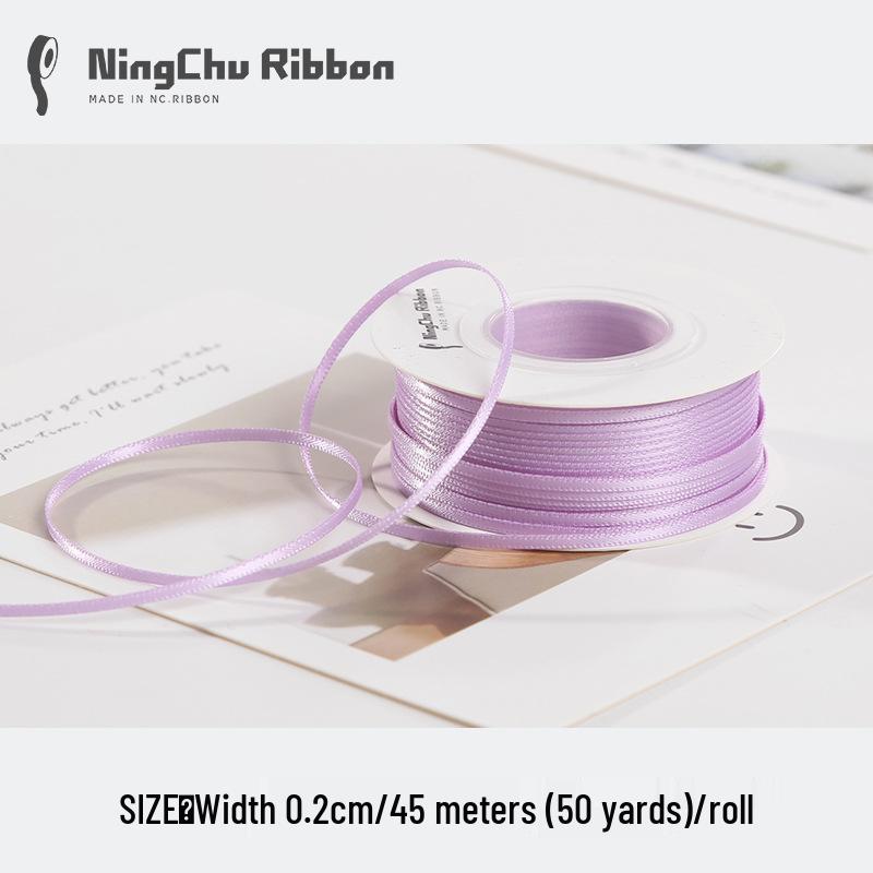 2mm Double-Sided Satin Ribbon Bookmark for Wedding Bows and Gift Wrapping
