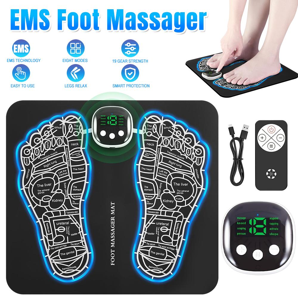 

Электрический массажный коврик для ног Облегчение мышц Боль Расслабление Стопы Массаж акупунктурных точек Улучшение кровообращения Массаж мышц Расслабление United States