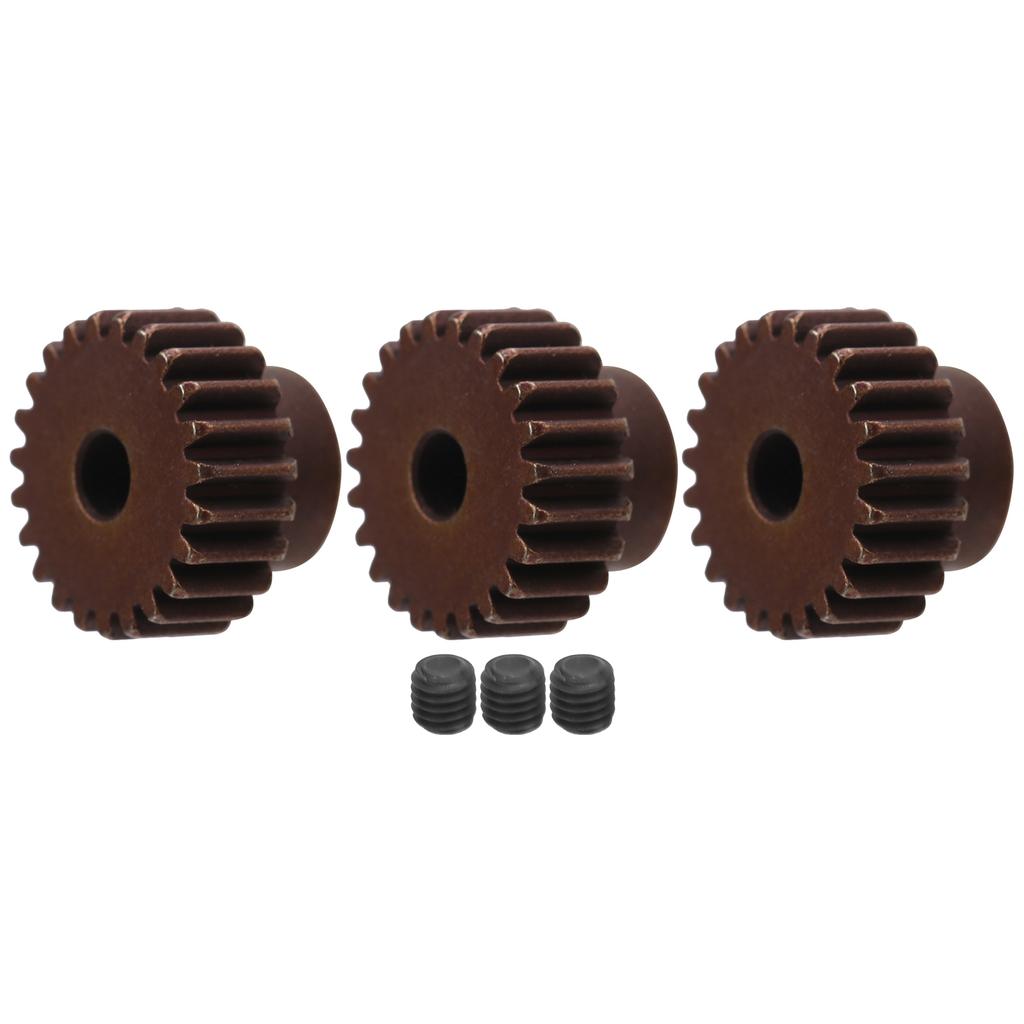 3PCS Steel 23T Diamond Red 48DP Gear for 110 RC Model Car 3.175mm Shaft Motor Accessory