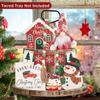 Christmas Dwarf Tiered Tray Decor with Beads String Festive Holiday Decorations Standing Signs for Winter Table Display