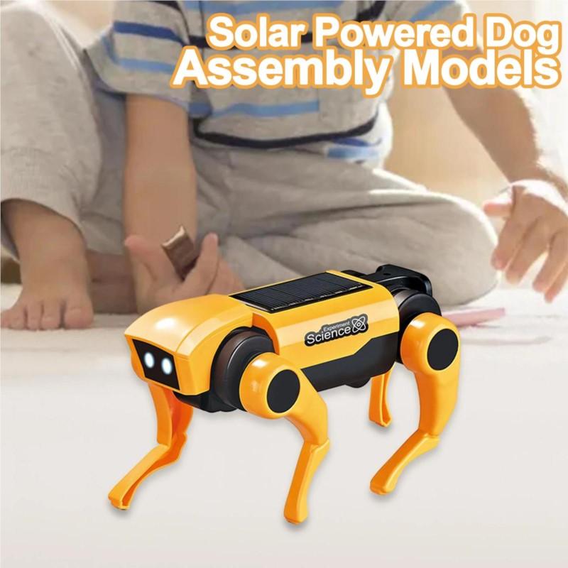 Diy Remote controlled robotic animals Solar Robot Kit for Kids Mechanical Dog Electric Animal Solar Energy Steam Educational Toy