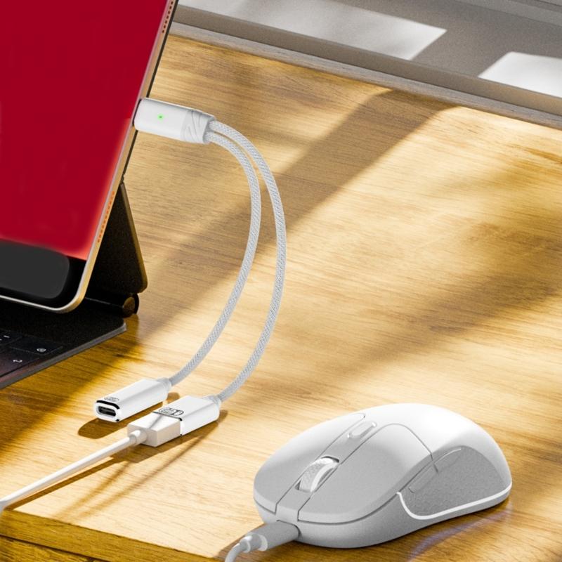 Rozdzielacz USB C Typu C Podwójna Wtyczka 100W Adapter Szybkiego Ładowania Kabel Rozdzielający Typ C Męski do Podwójnego Żeńskiego Kabla dla Telefonu