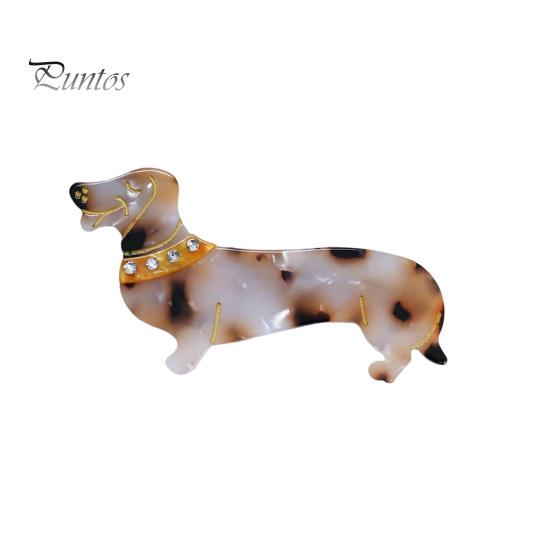 

Женская заколка для волос с челкой, дизайн в виде собаки таксы, заколка для волос с блестящими стразами, инкрустированная заколка для волос, аксессуары для волос D