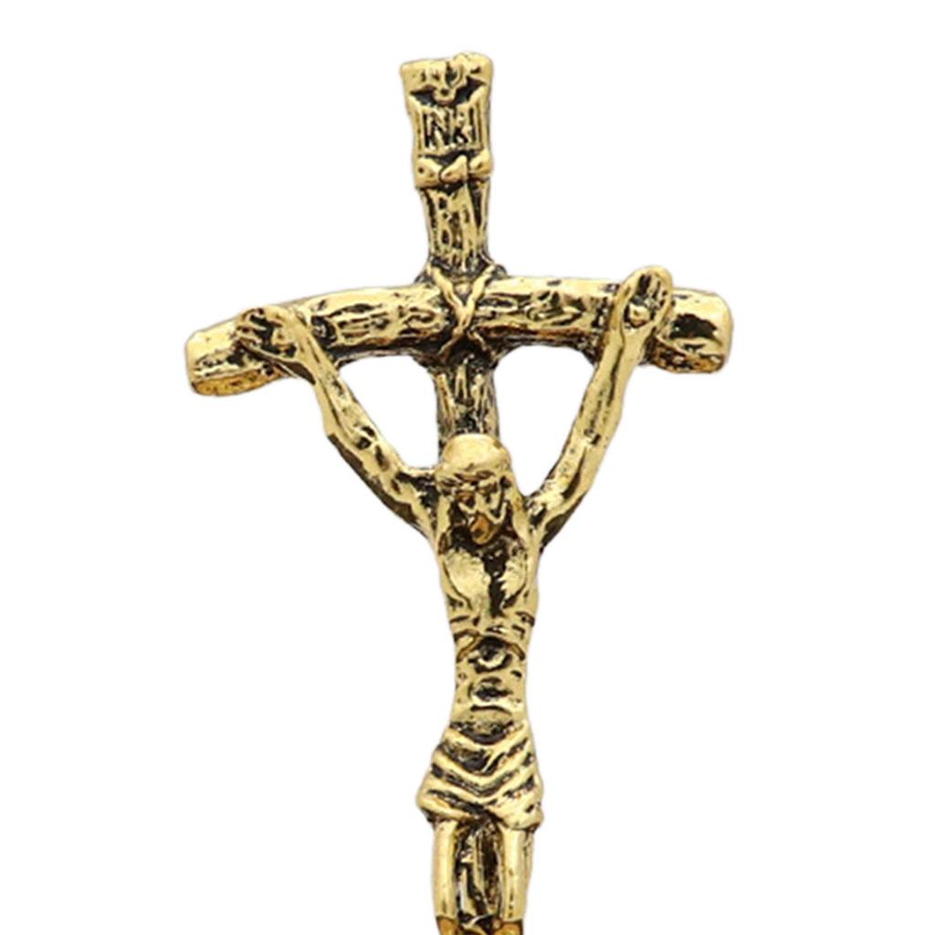 Tabletop Crucifix Standing Cross 3inch Tall Christian Table Decoration for Home Decor, Devout Gifts Fine Workmanship