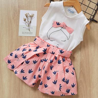 Abbigliamento estivo per bambine, Abbigliamento estivo per bambini, Gilet, Completo sottile, Abbigliamento per bambini, Completo alla moda a due pezzi per bambini