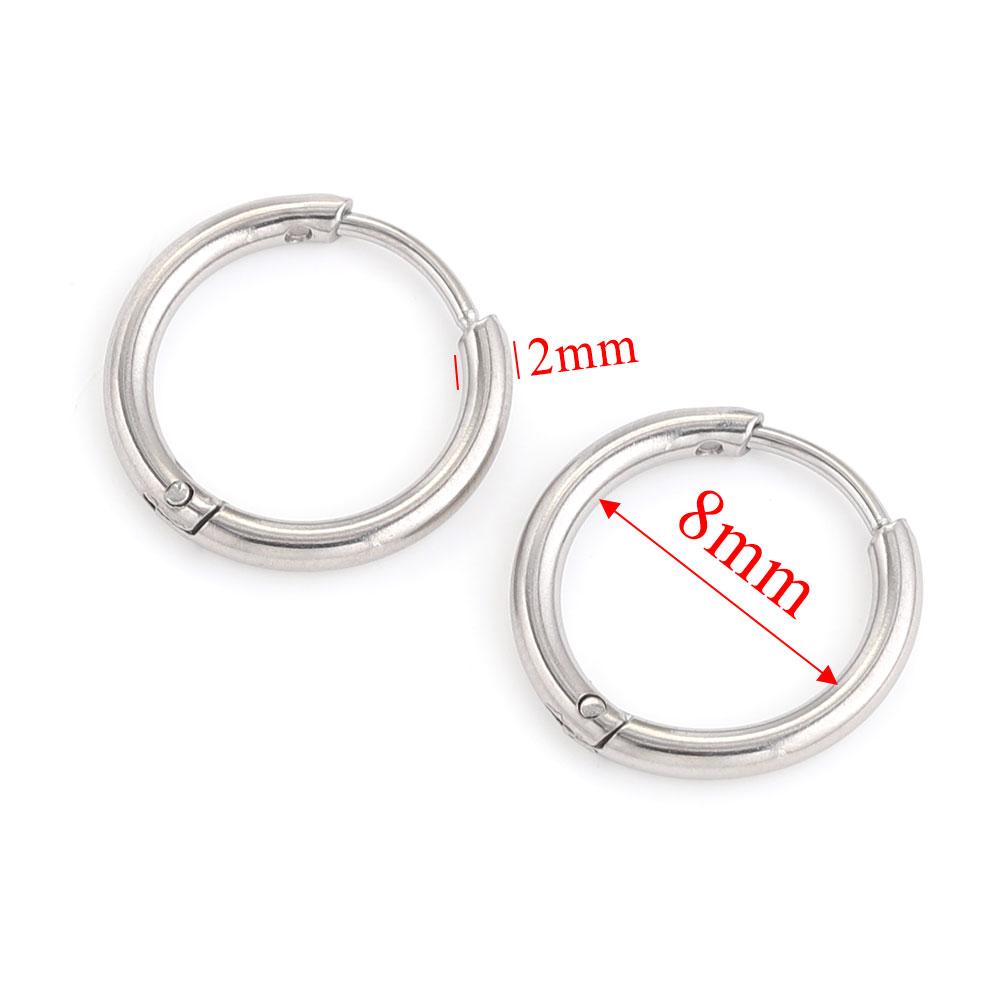 6pcs Stainless Steel Earring Hoop Women Earrings Korean Earrings Hoop Earring for Women Female Earring Jewelry Gifts