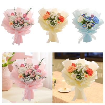 Crochet Flowers Bouquet Home Decor Gift for Mom Wife for Valentine’S Day Graduation Thanksgiving Mother Day Father's Day