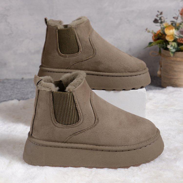 fashion Winter Women's Boots Warm Short Plush 2024 Hot Sale Thick-soled Women Mid Heel Water Proof Casual Comfortable Snow Boots
