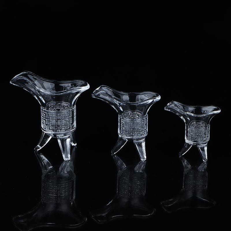 1Pc Jue Cup Imperial Cup Glass White Wine Cup Chinese Antique Small Wine Cup