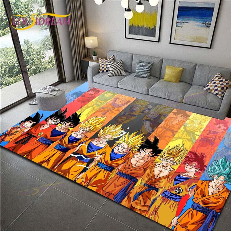 Anime Dragon Ball Goku Children's Play Area Carpet Children's Game Floor Mat Cartoon 3D Pattern Living Room Decorative Carpet