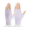 Soft Velvet Half Finger Gloves Solid Color Ski Gloves Casual Fingerless Gloves  for Home&Office