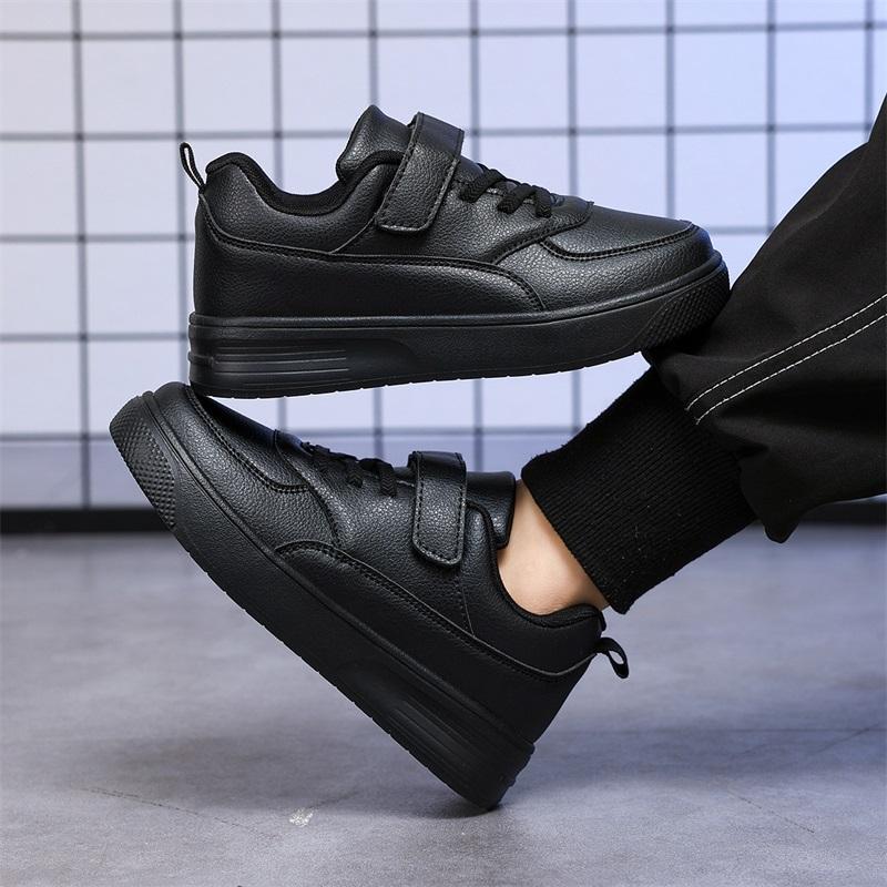 New Leather Kids Running Shoes Fashion youngsters teens Casual Walking student fashion Sneakers Breathable Soft Children Sport