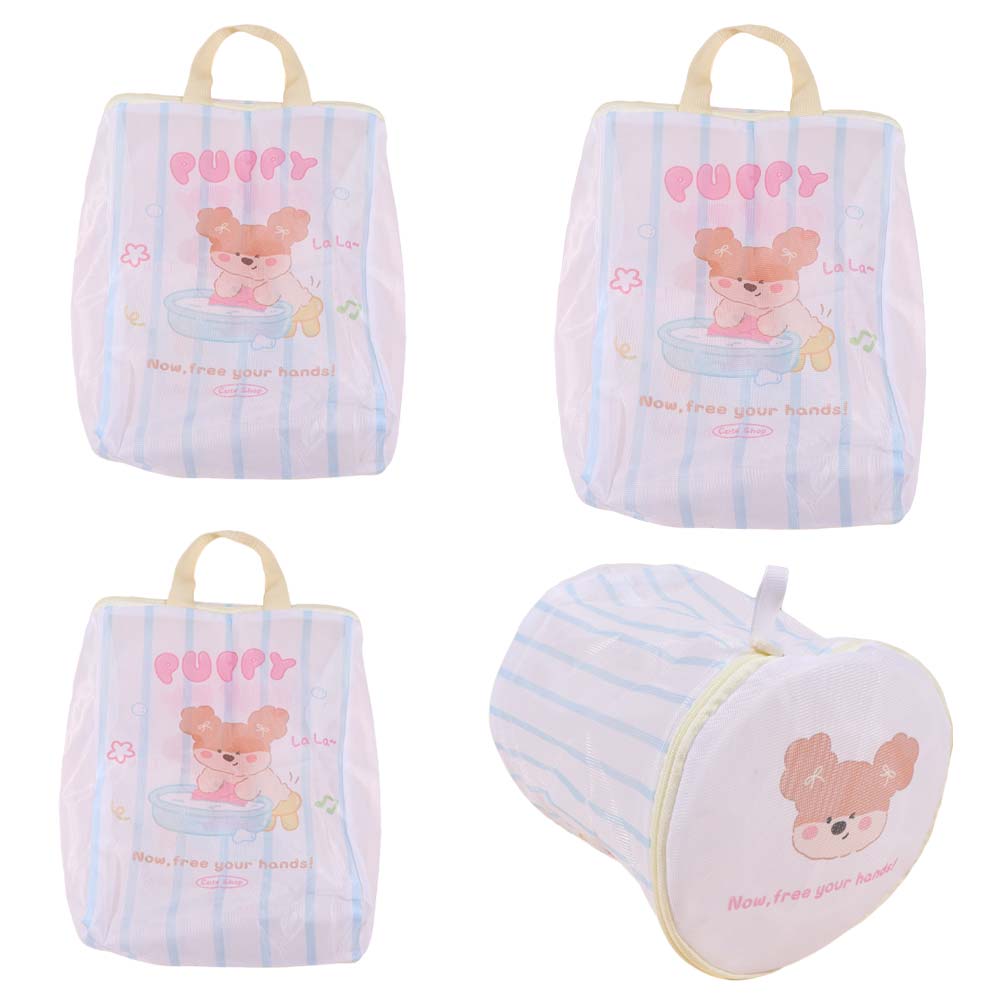 4Pcs/Set Cartoon Bear Laundry Bag Anti-deformation Clothes Washing Bag  Clothes Organizer