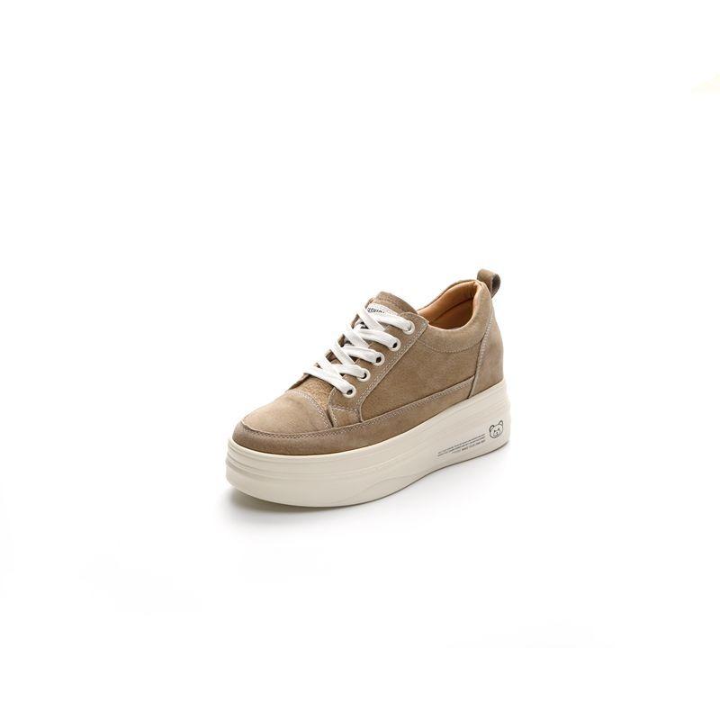 Chaussures muffin polyvalentes nouvelle collection printemps loisirs sports augmentation de la hauteur intérieure semelle épaisse cuir mat chaussures tendance