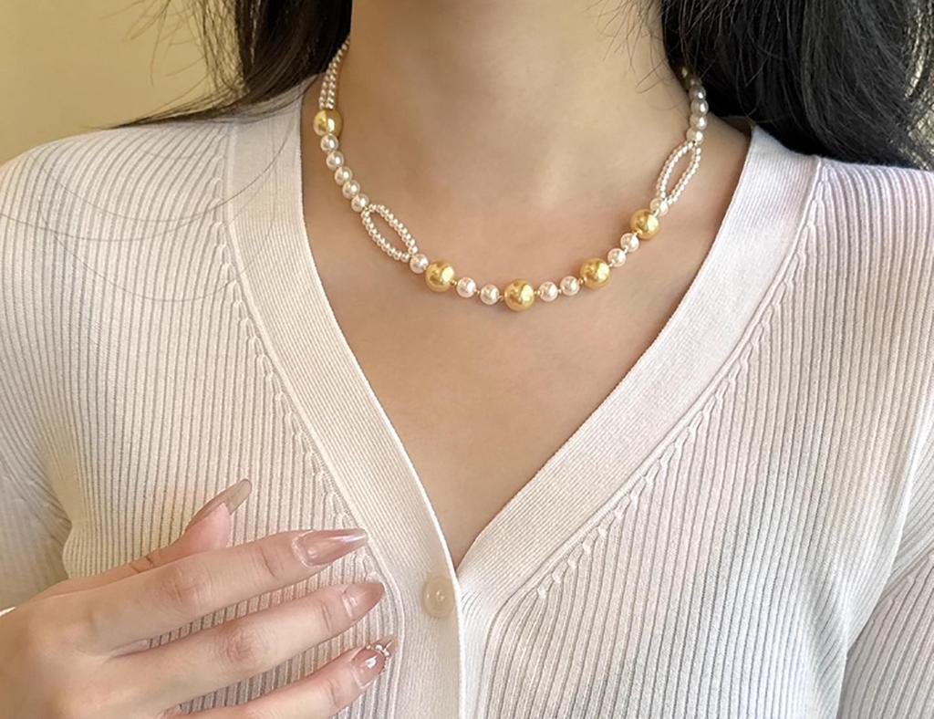S925 Sterling Silver Gold-Tone Multifunctional Pearl Necklace with Light Luxury Style – 2025 Women's Choker