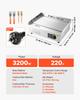 VEVOR Commercial Electric Griddle, 535 x 300 mm, 3200W, 50-300 degrees C Adjustable Temp Control