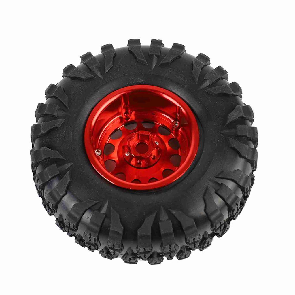 4pcs RC Crawler Rubber Tire Metal Wheel Hub Accessory Fit for 1 10 RC Car 2.2 Inch