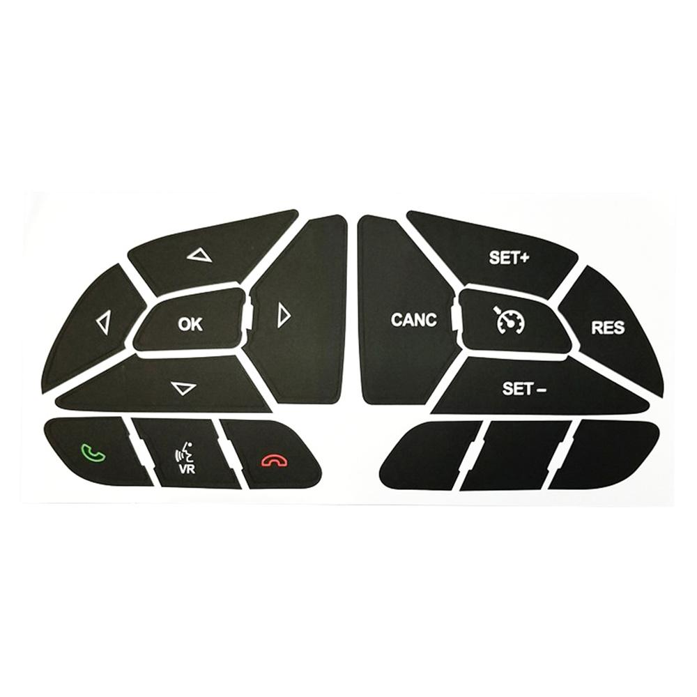 For 2016-2022 Dodge Charger Steering Wheel Button Repair Decal Sticker Set Black