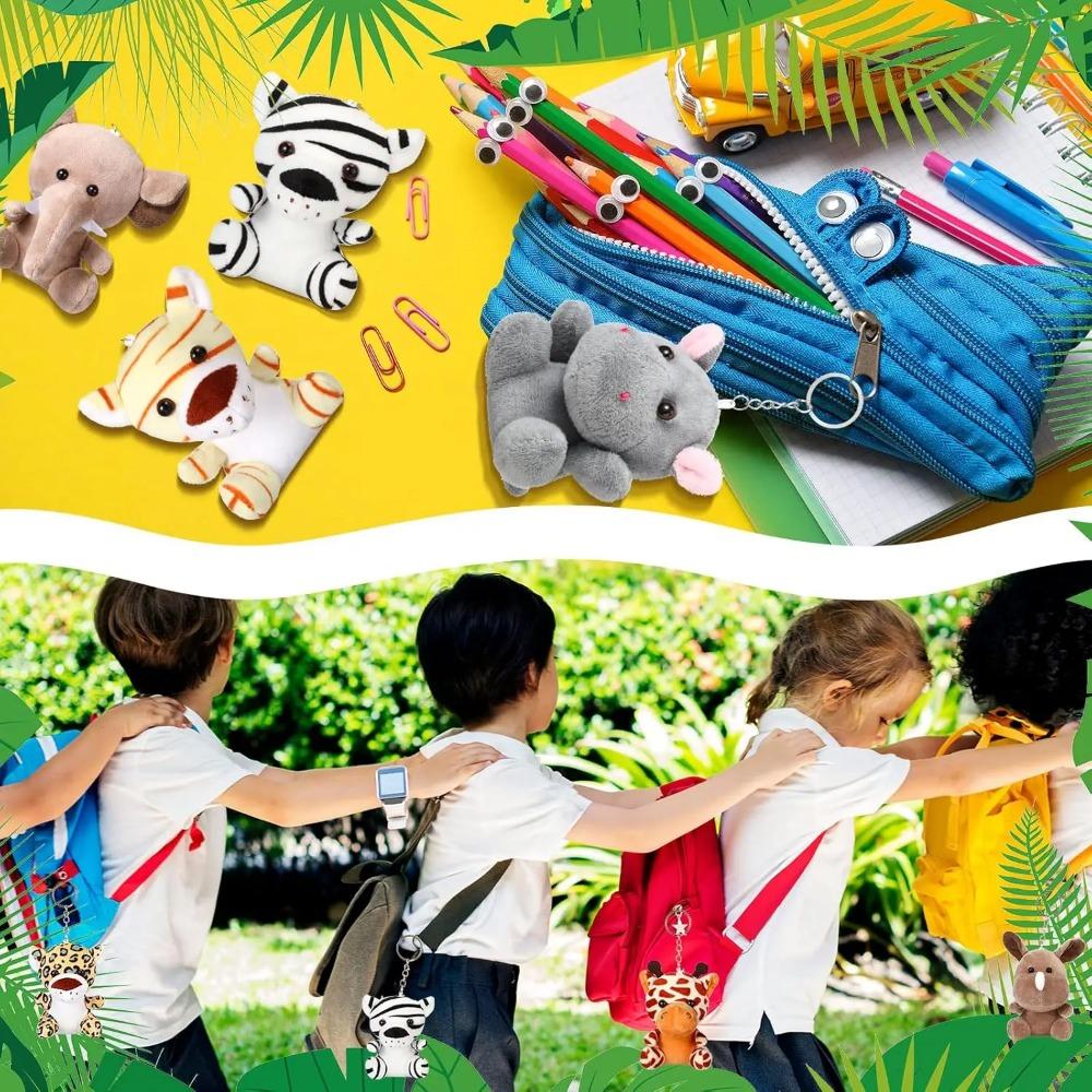12–36 Stück kleine Safari-Plüschtiere, 12 cm, Dschungeltiere, Mini-Plüschtiere für Partygeschenke, Geburtstagsgeschenke, Babyparty-Geschenktüten