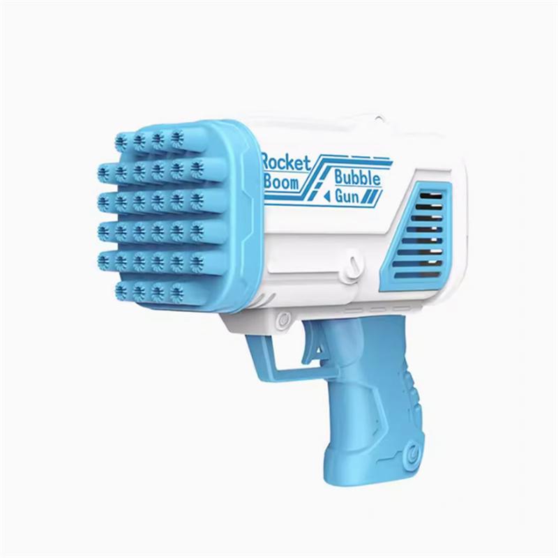 

32 Hole Gatling Electric Fully Automatic Bubble Machine Handheld Children S Outdoor Puzzle Toys Without Batteries And Bubbles (As shown-8941)-